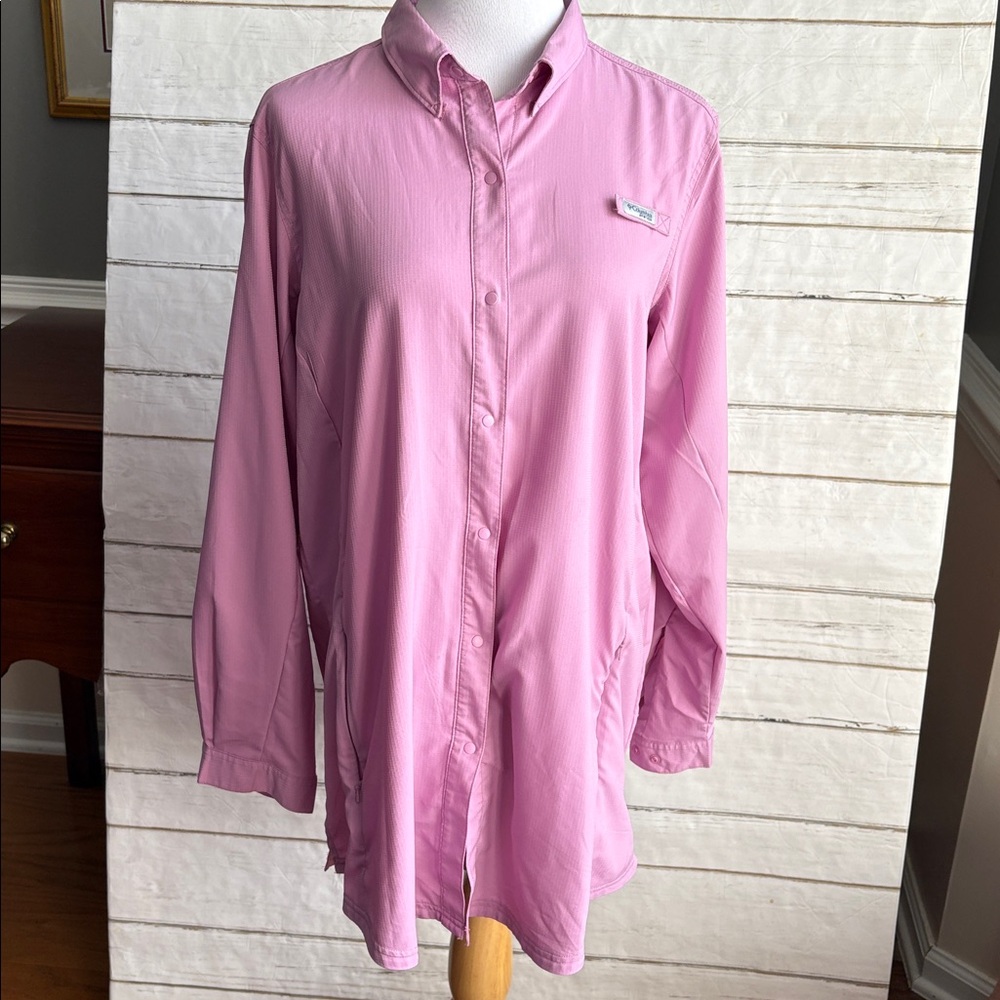 Columbia Pink Women's Tamiani Long Sleeve Tunic Length